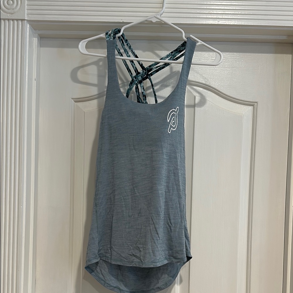 Lululemon Athletica Blue Asymmetrical Sleeveless Tank Top